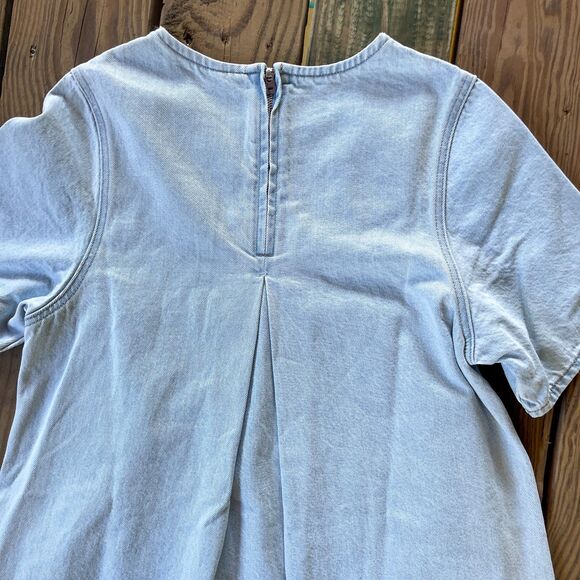 NWOT Levi's Tee Dress - Short Sleeve - Denim Mini - Zip Back - Women's Small - Picture 5 of 7